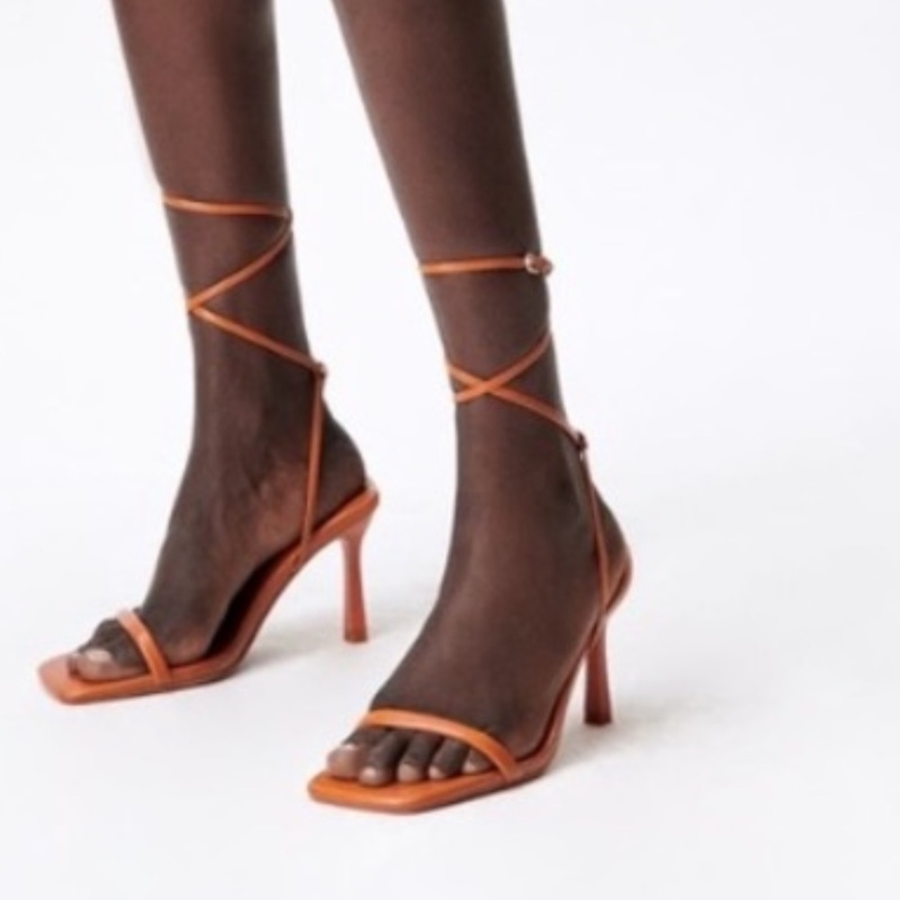 Zara Leather Strappy Sandals
